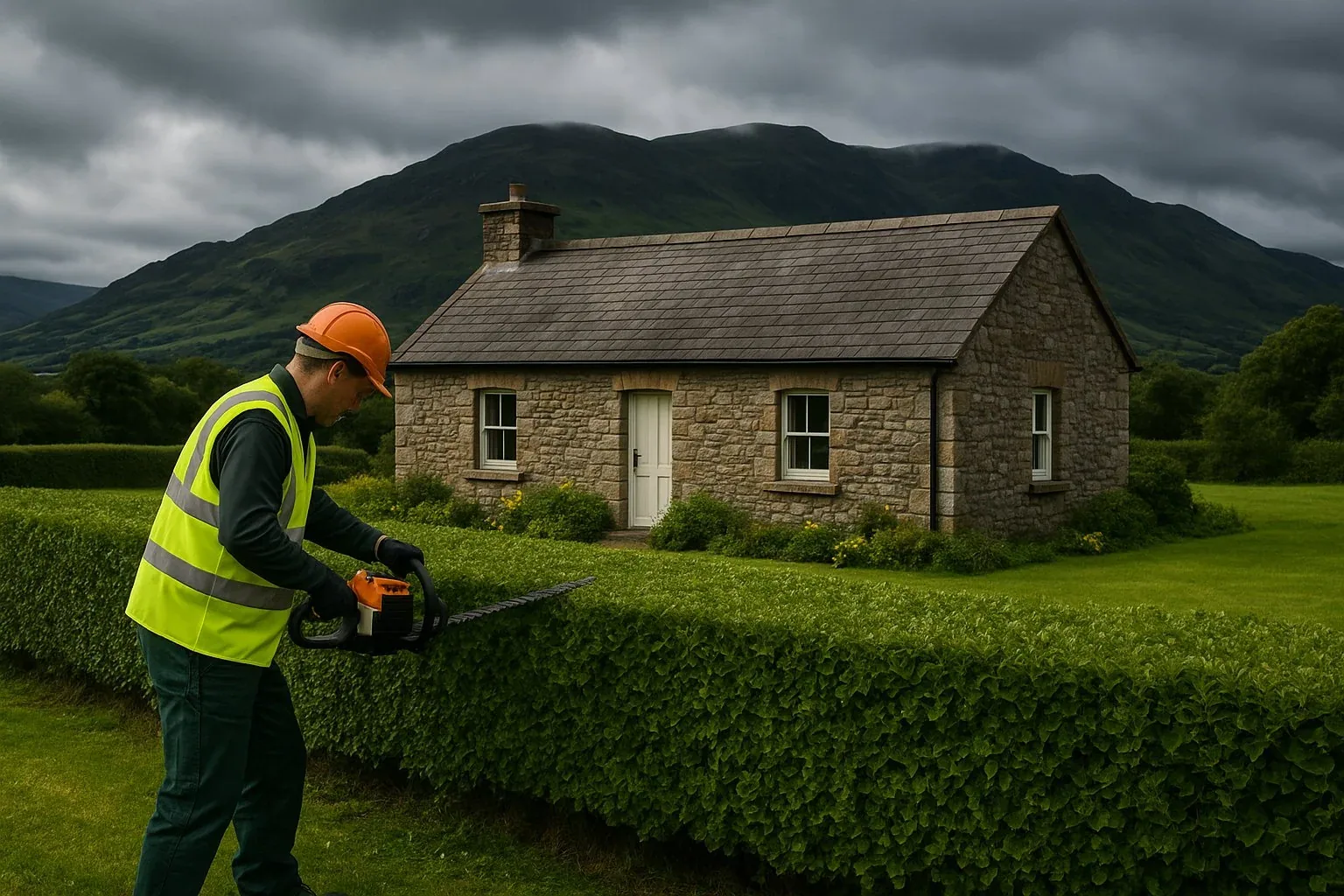 Professional hedge trimming services by Pete & Seamus